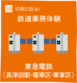 33 12月21日(日) 鉄道業務体験 東急電鉄(長津田駅・電車区・車掌区)