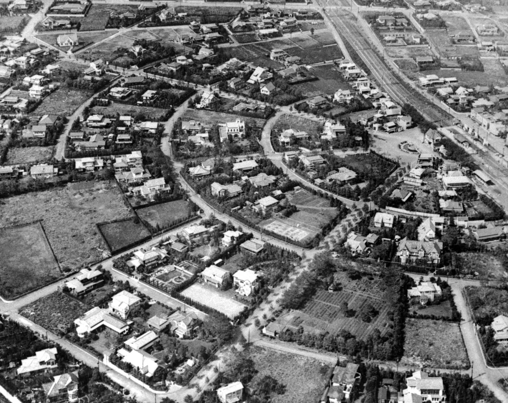 多摩川台（田園調布）住宅地　1932（昭和7）年撮影