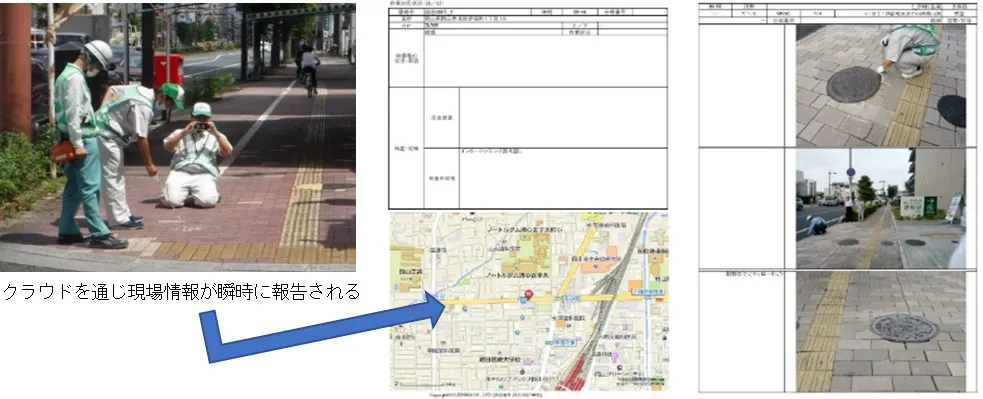 スマートフォンを用いた「クラウド型道路パトロール支援サービス」