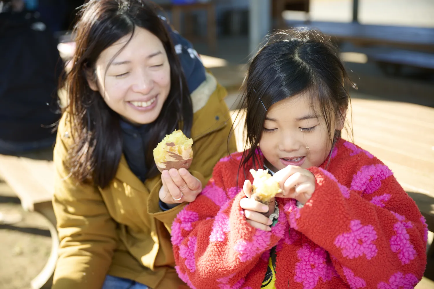 自然豊かな農園で、お昼ご飯と出来たての焼き芋を食べよう!