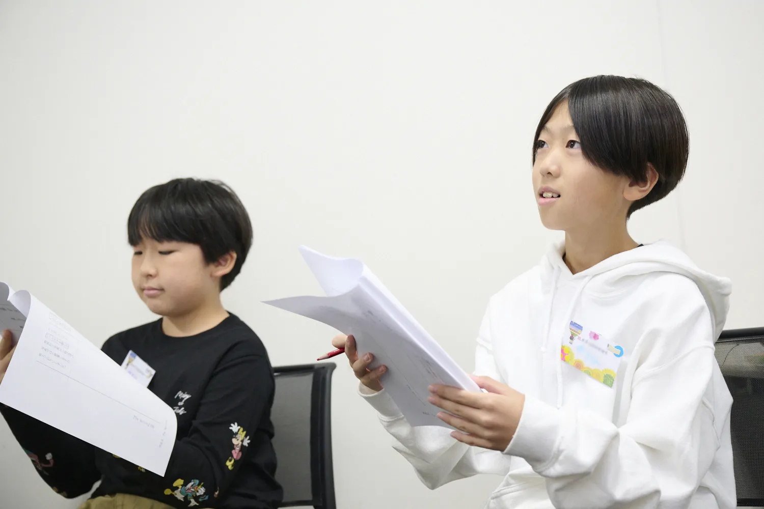 映像を流しながらのセリフ回しに挑戦