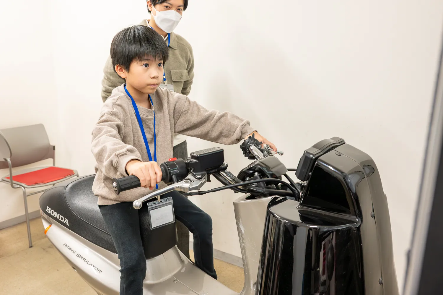 バイクの運転シミュレータ体験！